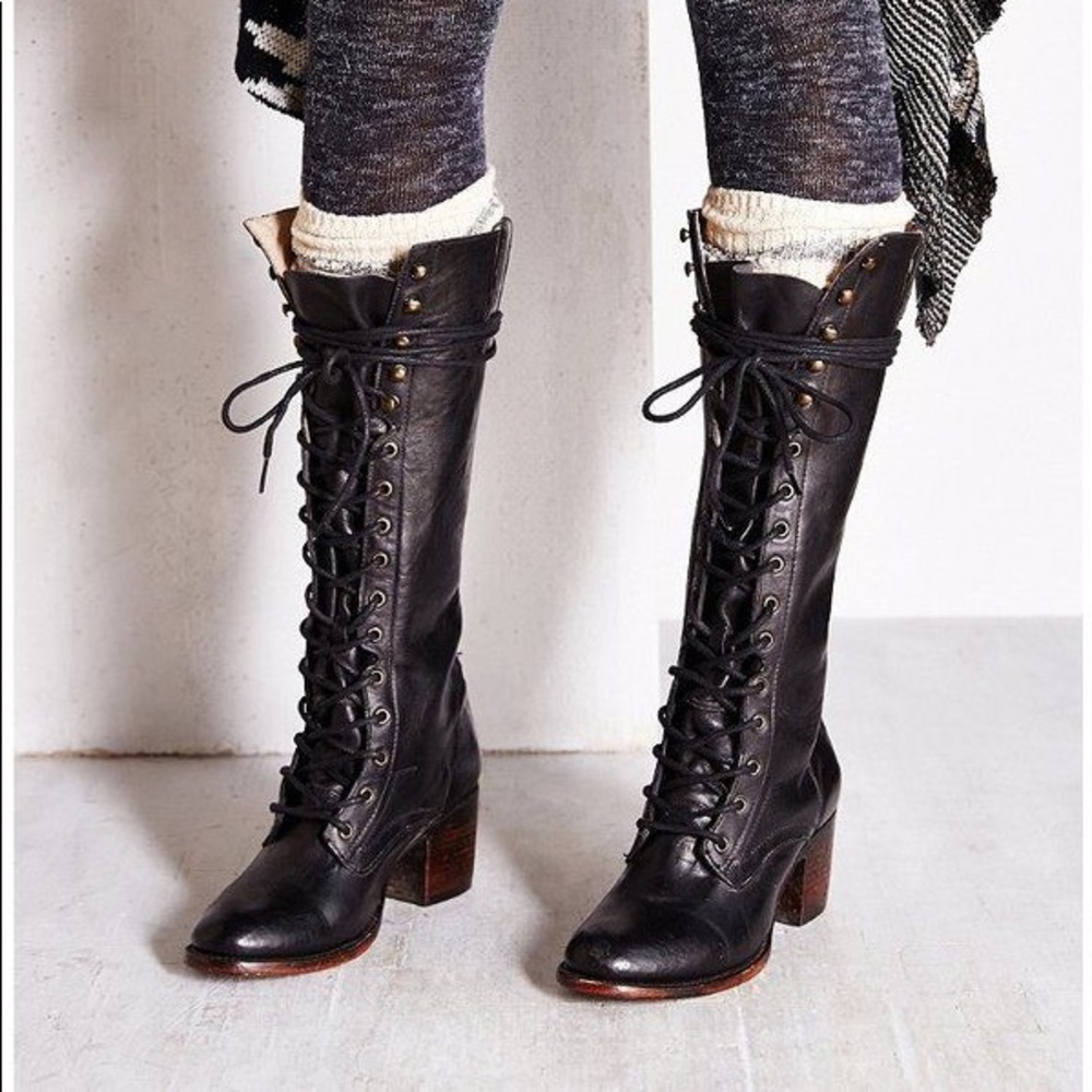 Freebird Lace up Granny Boots